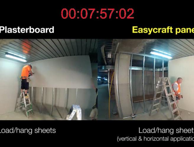 Time to Install - easycraft vs Plasterboard